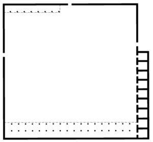 Diagram reconstruction of the Prophet's House, Medina, Saudi Arabia